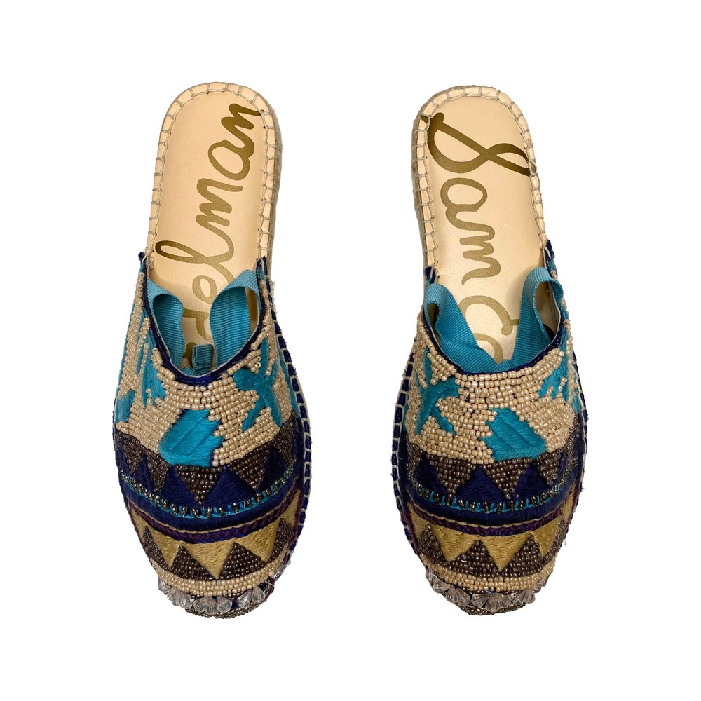 NEW! Sam Edelman Karolyn Blue Espadrille Sandals